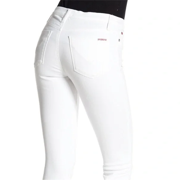 HUDSON JEANS Natalie Super Skinny Jeans, White-Size 25
